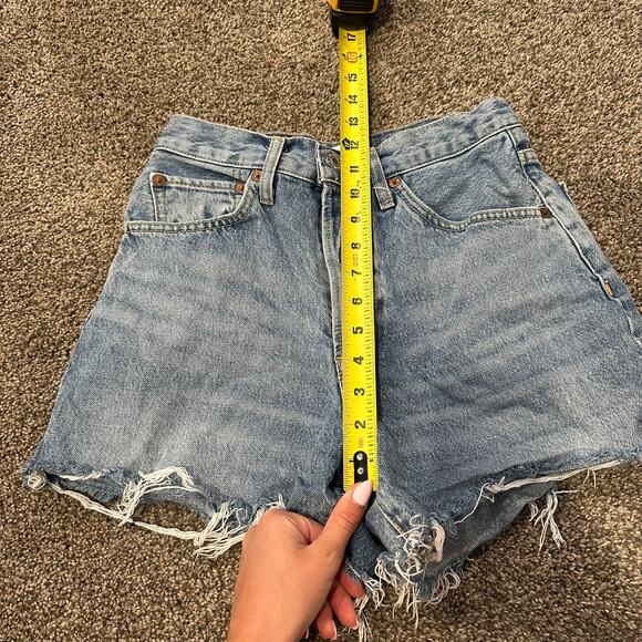 RE/DONE Women's Originals 50s Cutoffs Size 25 In Cool Medium Blue - Picture 7 of 11